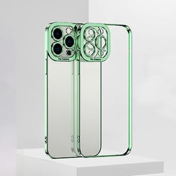 Elektropläterat TPU-fodral för iPhone 14 Plus (Grön)