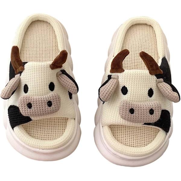 38-39 Tossut Sandaalit Naisten Kesätossut Ortopedisella Tuella Söpöt Lehmä Ranta Flip Flops ja