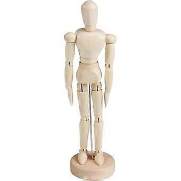 Träfigur Modell Mänsklig Konst Mannekäng Dockor för Konstnärer skiss kol Leksaker