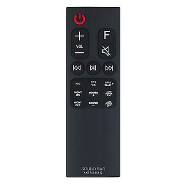 Akb75595412 Fjernbetjening Udskiftning Til Lg Sound Bar Sk5 Sk5y Sl5y Sl6y Sn6y
