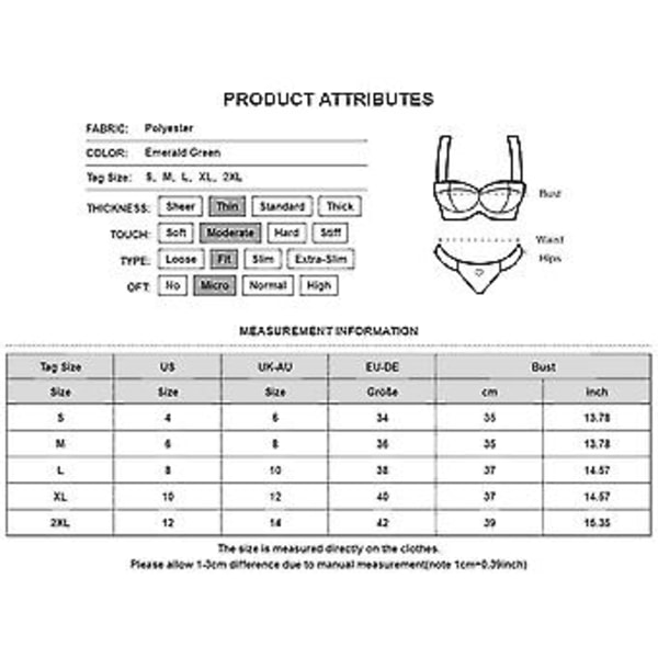 Sexiga underkläder för kvinnor, stringtrosa, babydoll, sovkläder, bh-set, nattkläder, underkläder (S)