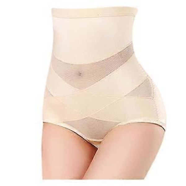 Cross Compression Abs Shaping Byxor Kvinna Ming Body Shaper Tummy Control Z (L Hudfärg)