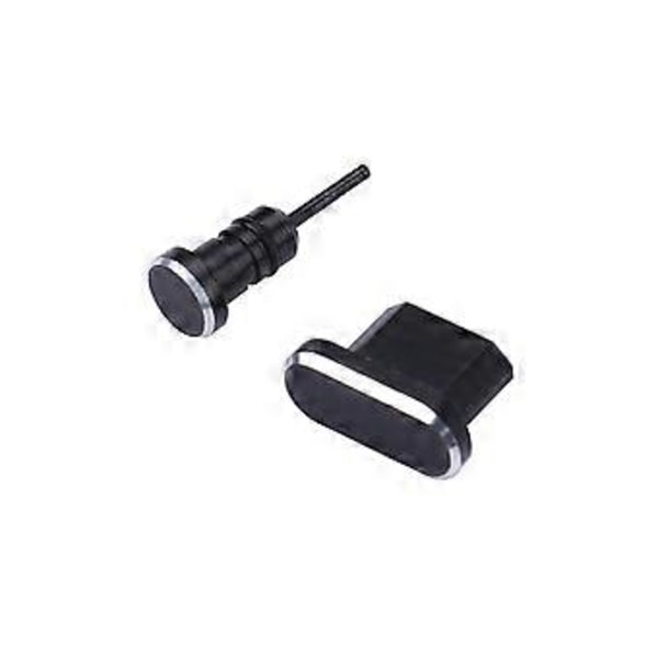 2 stk./sett 3,5 mm hodetelefonkontakt Anti-støvplugg og Micro USB-portplugg for Android-telefoner Galaxy S7/ S7 Edge/ Motorola Moto G5 Plus/ Galaxy J7 2016/ Xpe