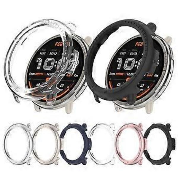 Smartwatch Rammebeskytter Semi Shell Ridsefast Hus Antiridse Cover Ærme Etui Stødsikker til Active 2 A2437 Sort (Sort)