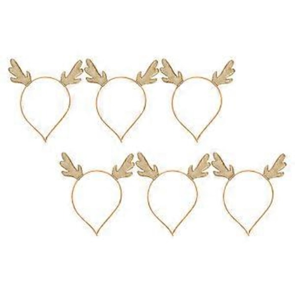 6 st Glitter Hårband Renhorn Hårband Ren Kattöron Hårband Renhorn Hårband Ren Hårband Horn Hårband