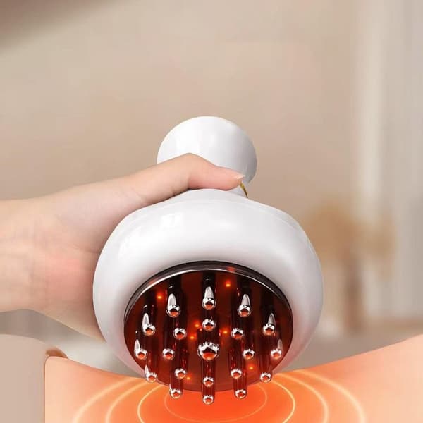 Elektrisk Meridian Massager: Vibration, Rødt Lys Terapi, Varmeterapi, Gua Sha og Cupping Massager til Skulder- og Nakkeaflastning