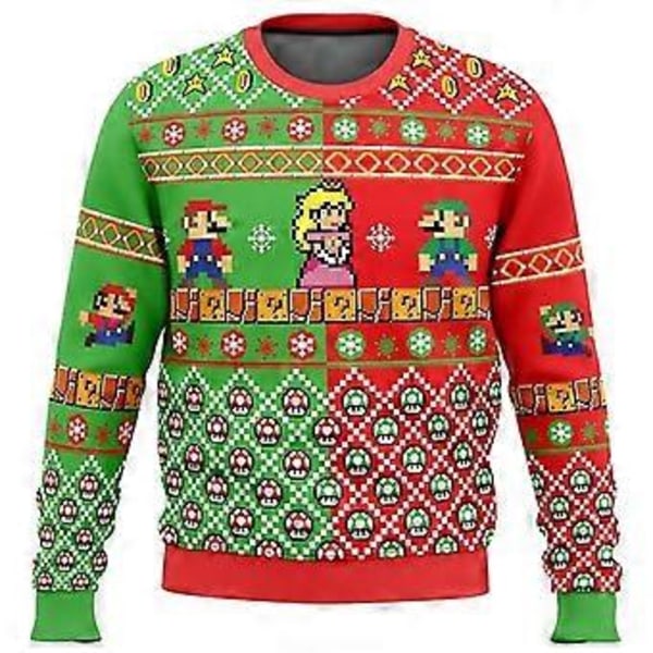 Mario Kart Grim Juletrøje Gave Julemand Pullover Mænd 3d Sweatshirt Og Top Efterår Og Vinter (3XL style 2)
