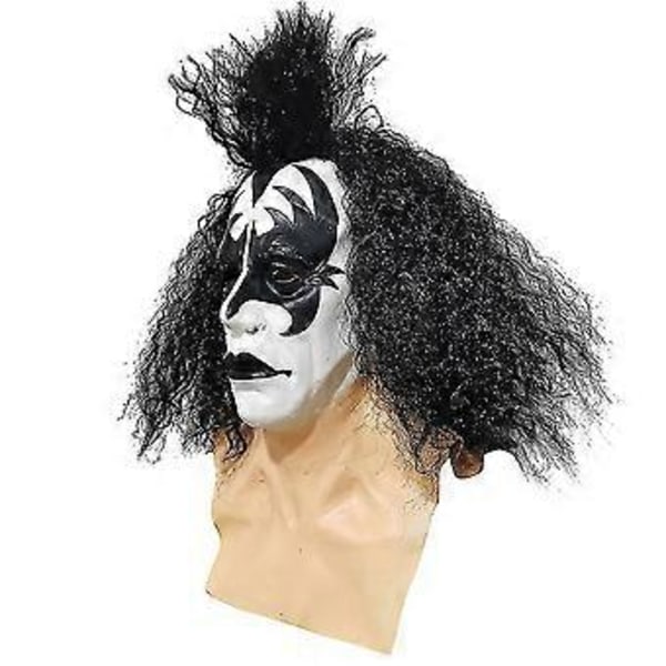 Halloween Kiss Gene Simmons Kauhu Cosplay Lateksi Päämaski Pelottava Päähine Juhlat Hieno Pukeutuminen Demonipuku Rekvisiitta -NMAOV( A)