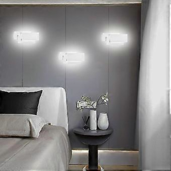 24W LED Vägglampor Inomhus Vit, Vattentät IP20, Naturvit 4000~4500K, Enkel Design Vägglampa för Hall, Trappa, Vardagsrum, Sovrum, N