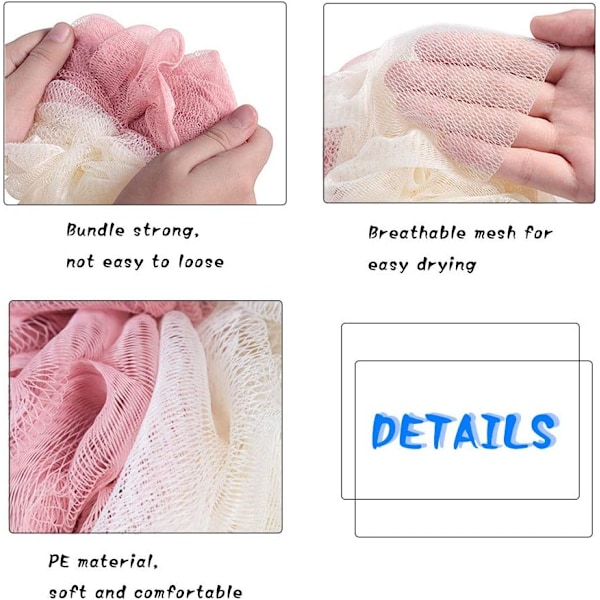 Badsvamp Meshborste Extra Tät Duschboll för Loofahsvamp Bo