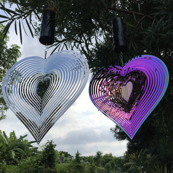 Carillons à Vent pour Extérieur en Forme de Coeur, Carillon éol