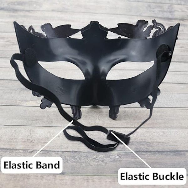 Antik grekisk spartan krigare romersk maskeradmask män venetiansk mask bröllop balmask Mardi Gras M