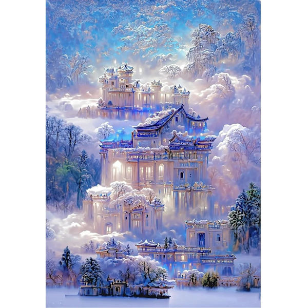 30*40cm 5D Diamantmålning Vuxen, Fantasy Landskap Diamantmålning