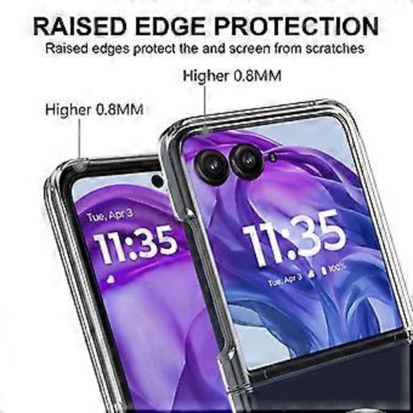 Klar TPU+Akryl Magnetiskt Telefonfodral för Motorola Razr 50 Ultra 5G Kompatibelt med MagSafe