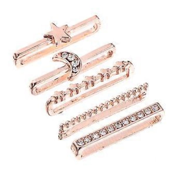 5 st Universal Klockarmbandsringar Delikata Klockarmbandsberlocker Klockarmbandsöglor (Roséguld)