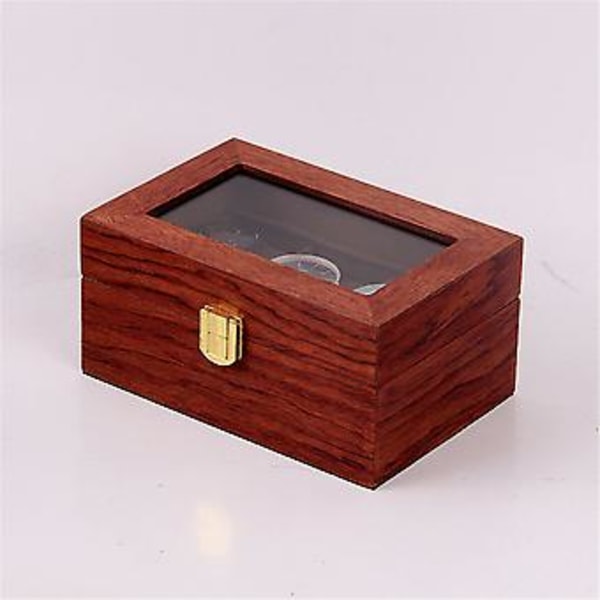Lyxig klockbox i trä med 3 fack, displayfodral, smyckesförvaring (1)