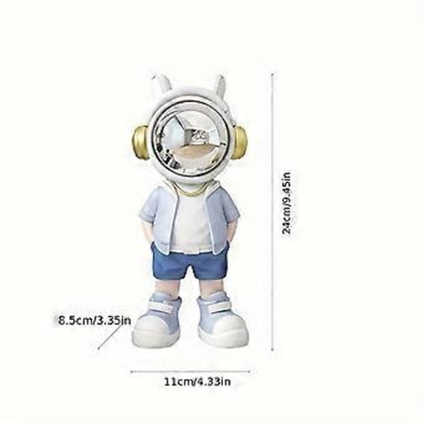 Astronaut astronaut små ornament vardagsrum rum vinskåp skrivbord astronaut kreativ gåva (blå)