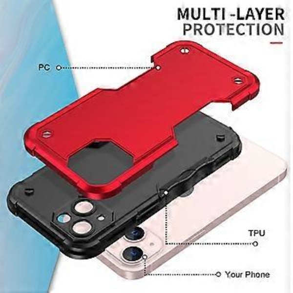Hård PC + Mjuk TPU Halkskyddande Bakstycke för iPhone 15