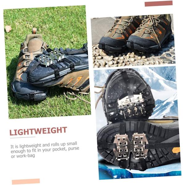 2 stk. Crampons Anti-Slip Sko Kæde Is Grippers Snørebånd Klamper Sko Dækker Gå Spikes til Sko
