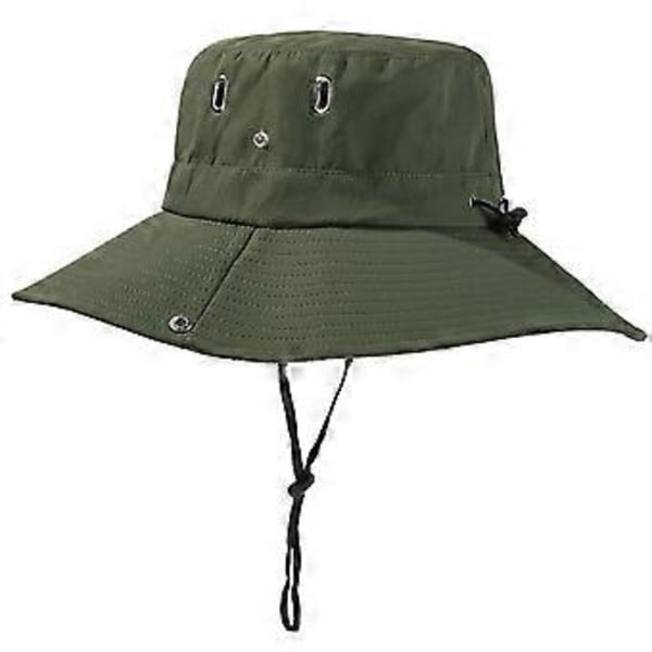 Bjergbestigningshat med bred skygge, åndbar solskærm, fiskerhat til sommer udendørs aktiviteter ArmyGreen (ArmyGreen)