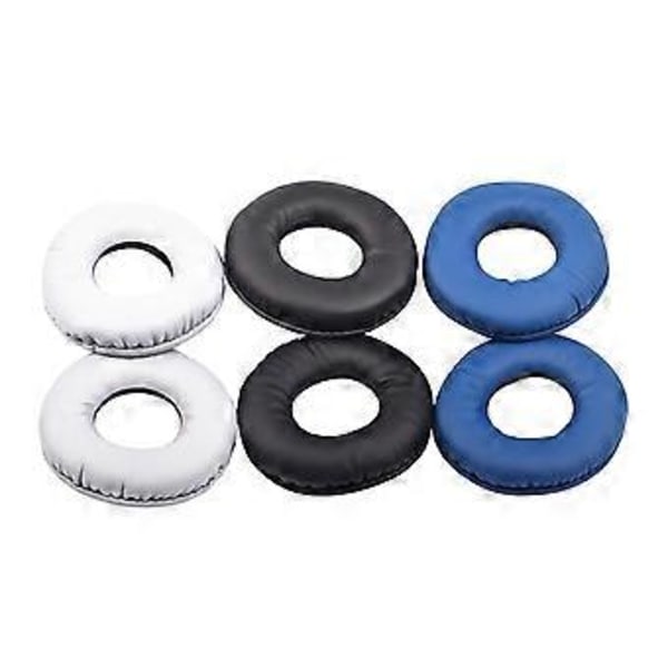 1 Par Konstläder Öronmuffar Öronkuddar Headset Skydd Kompatibla Sony WH-CH500 ZX330 310 (Svart)