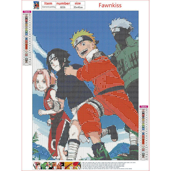 30x40cm Anime 5D Diamantmålningssatser för barn, DIY Full Rhinest