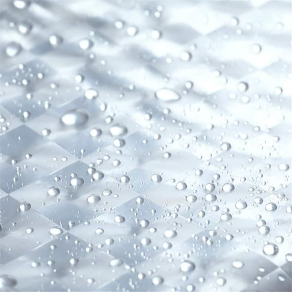 180 x 200 cm, hvit Halvtransparent PVC dusjforheng
