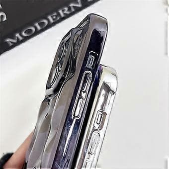 Anti-fall mobildeksel for iPhone 14 Pro med meteoritt-tekstur, elektroplettering, myk TPU-deksel