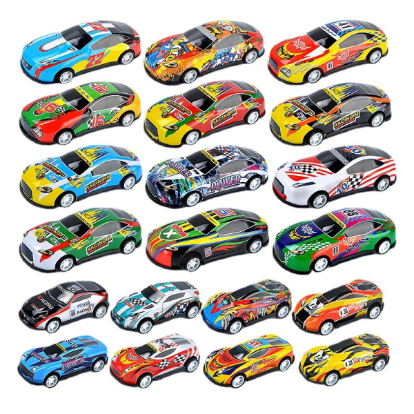 （Slumpmässig färg）16 stycken lot Små leksaksbilar Metal Stunt Car Jump Car Toy Stunt Mini Racing Cars Ta med