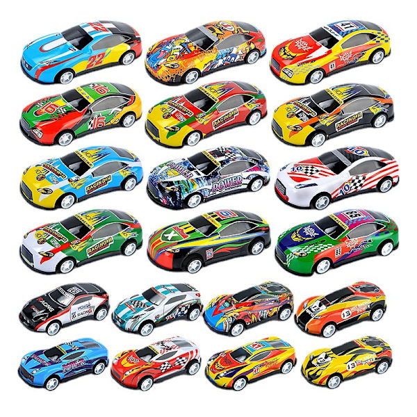 (Tilfeldig farge) 16 stk. Liten lekebil Metall Stuntbil Hoppbil Lekebil Stunt Mini Racingbiler Bring