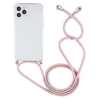 TPU-etui med snor til iPhone 15 Plus (Pink)