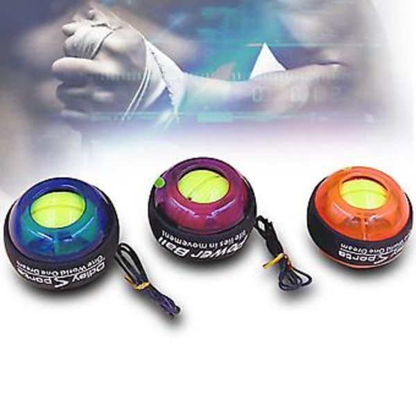 LED Handledsboll Träning Gyroskop Boll Gyro Power Handledsboll Arm Hand Muskelträning (Gul)