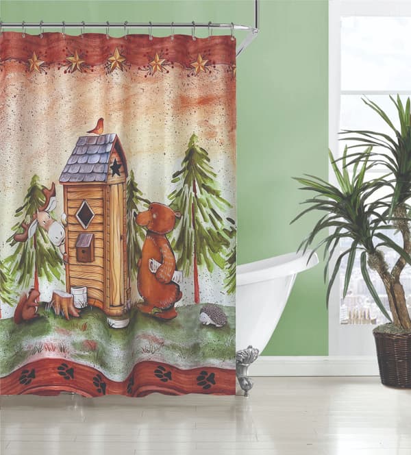 Barn Cartoon Digitaltryck 180*180CM Djur Log Cabin Bat