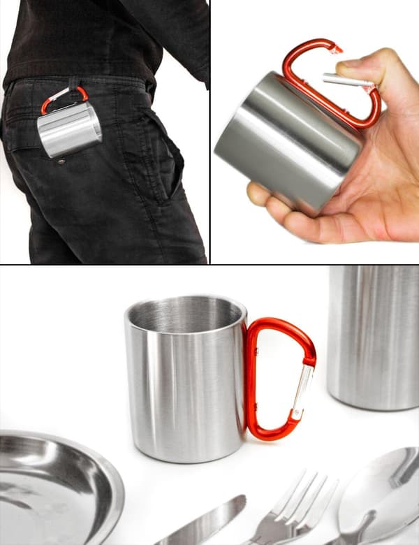 Krus for utendørs bruk - campingkrus - Kompakt og lett, 220 ml