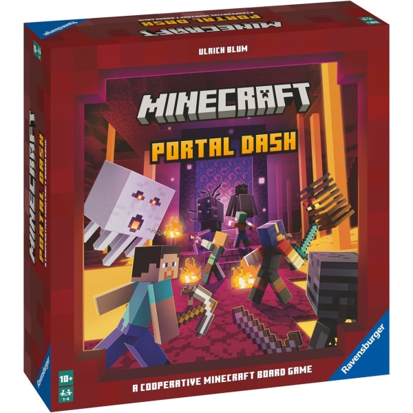 Minecraft Portal Dash - Et strategisk spill for voksne og barn fra 10 år og oppover - 1 til 4 spillere