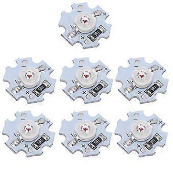 25 st 5V LED-chip 200LM 3W Högeffekts LED-lampor för DIY-belysningRött ljus 620625NM