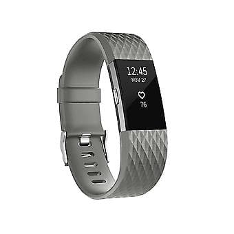 Diamantmønstret håndleddsreim for FITBIT Charge 2, 12,5x8,5 cm (Grå)