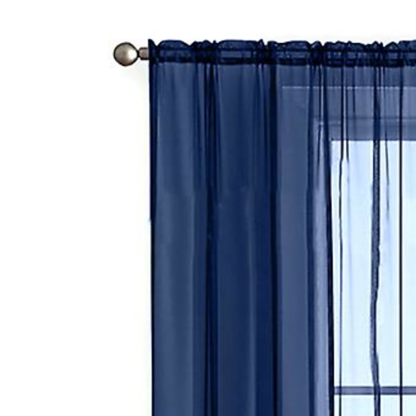 Tylles Baggrunds Draperinger Gardin Semi-mørklægning Design Elegant Gardin til Bryllup (140*180 dyb cerulean)