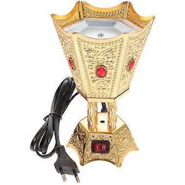 Elektrisk Røgelse Retro Brænder Ornament Røgelsesbrænder Metalhåndværk (EU-stik)