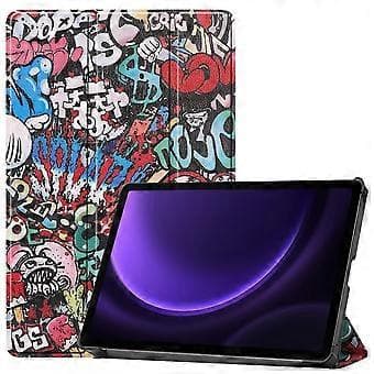 JSM PU-lær Smart Case til Samsung Galaxy Tab S9 FE 10.9 (Graffiti)