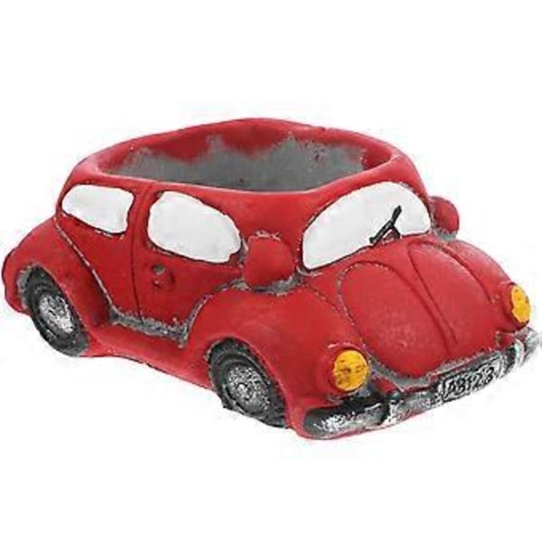 Luova Retro Auto Mehikasvit Kasvit Kukkaruukku Mikro Maisema Istutusruukut Puutarhanhoito Bonsai Pöytälahja (Punainen)