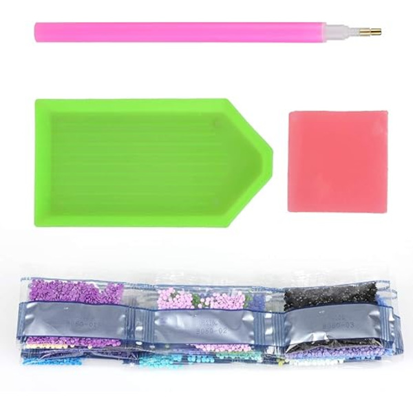 DIY 5D Sommerfugl Diamantmaleri Komplett Drill Point Kit, Butte