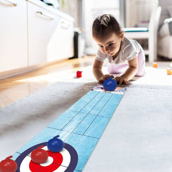 Bordcurling - Curlingbordspel Kit för Vuxna - Bordsspel Fu