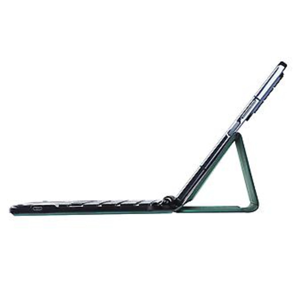 Bluetooth-tangentbord Läderfodral för Samsung Galaxy Z Fold4 Mörkgrön