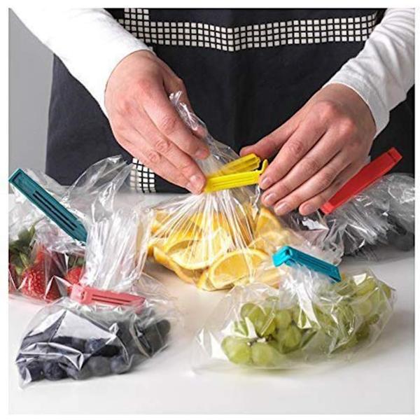 Påsklämmor, 24-pack plastmatförseglingsklämmor Anti-oxidation Cl