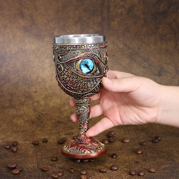 Vinglas i rostfritt stål The Eye of the Dragon Chalice, Dungeons and Drag