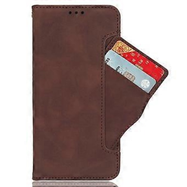 Plånboksfodral i PU-läder för Oppo A58 4G, telefonställ, flera kortplatser (Stil E)