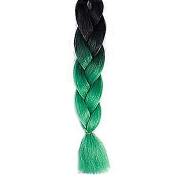 Gradient Farge Parykk Dame Mote Flettet Hårforlengelse for Club QinHai( 12)