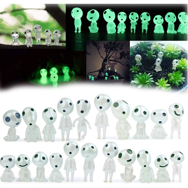 20 st/set Luminous Tree Elves Dockor, Figurer Glöder i Mörkret, Resin
