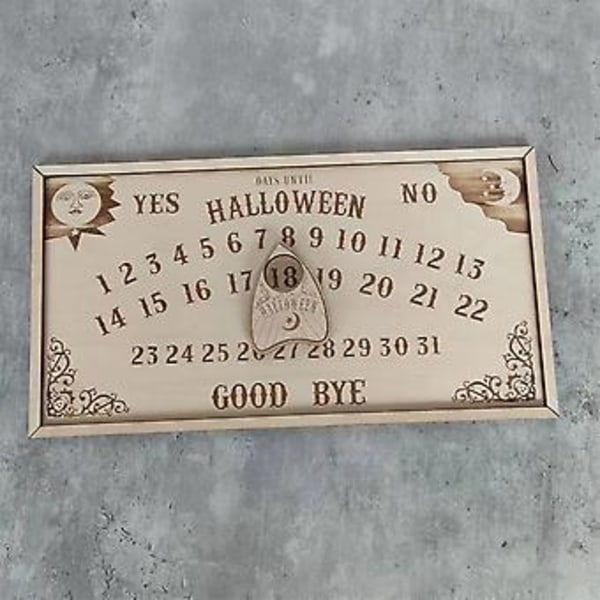 Halloween-laskenta Puinen DIY Magneettinen Adventi-kalenteritaulu Kotijuhlat Rekvisiitta Koriste 2023( )